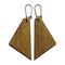 Acorn Earrings. Wood and fabric pattern dangling earrings back of earrings by Madera Design Studio